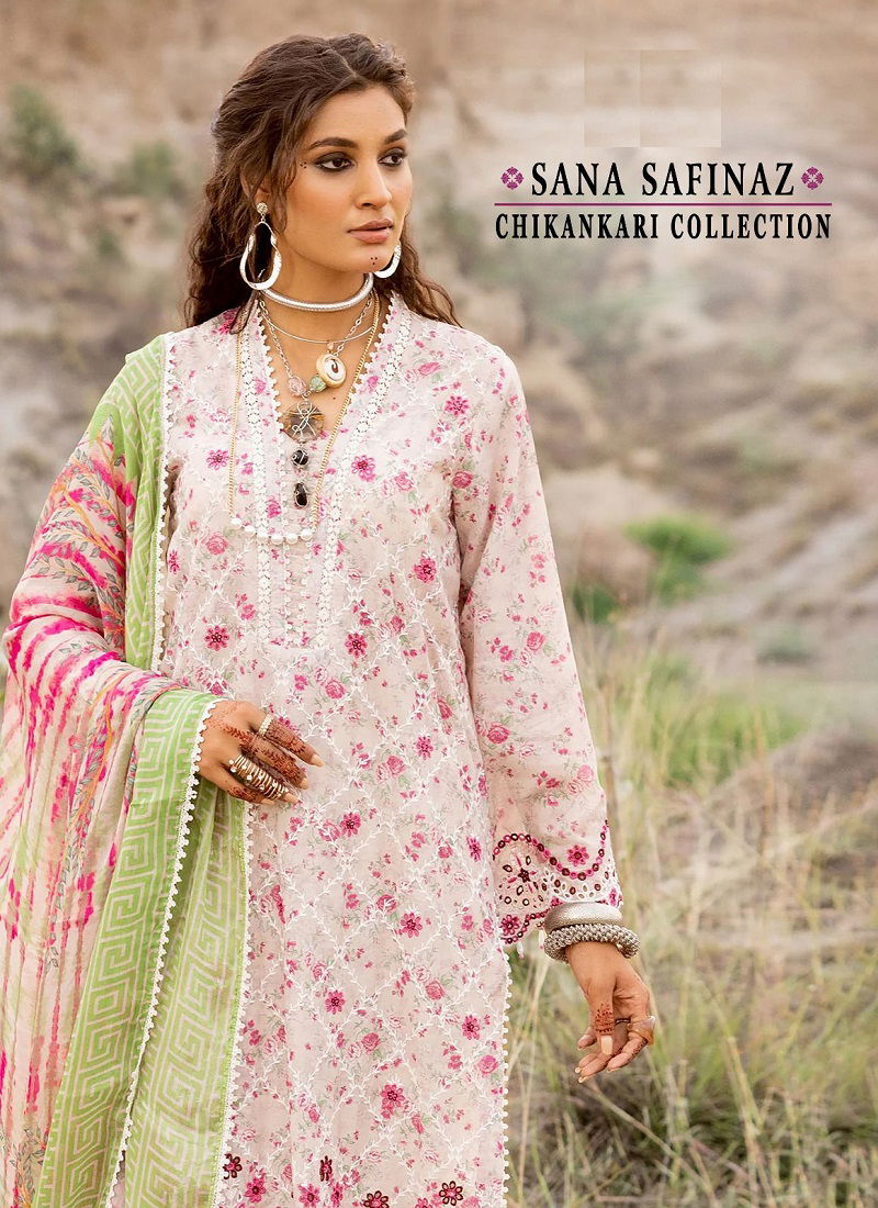 Sana Safinaz Chikankri Collection By Shrees Fab  Lawn Cotton Pakistani Suits
